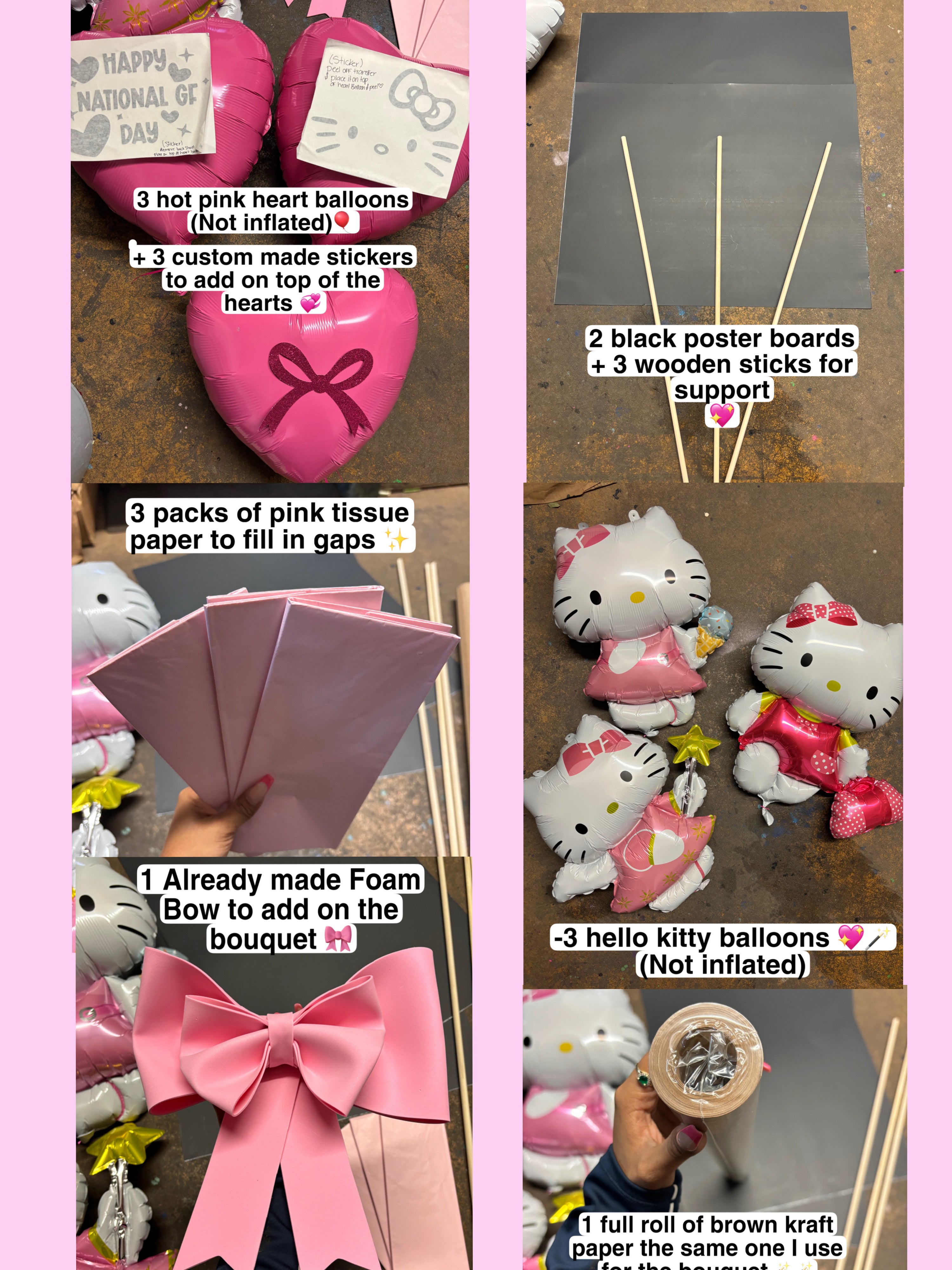 Balloon Bouquet DIY Materials package 📦 (swipe)