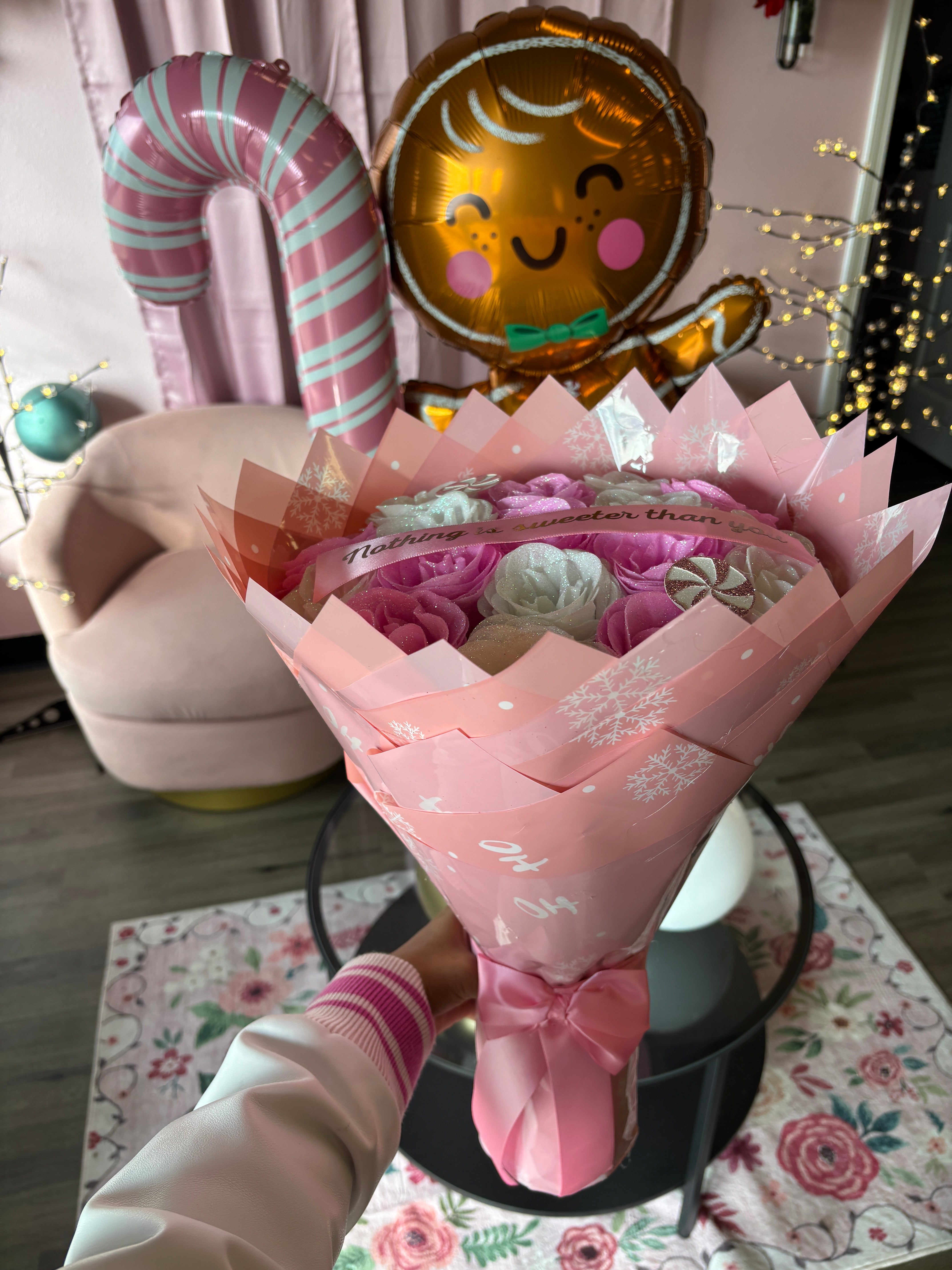 Pink glitter Christmas for her🎀