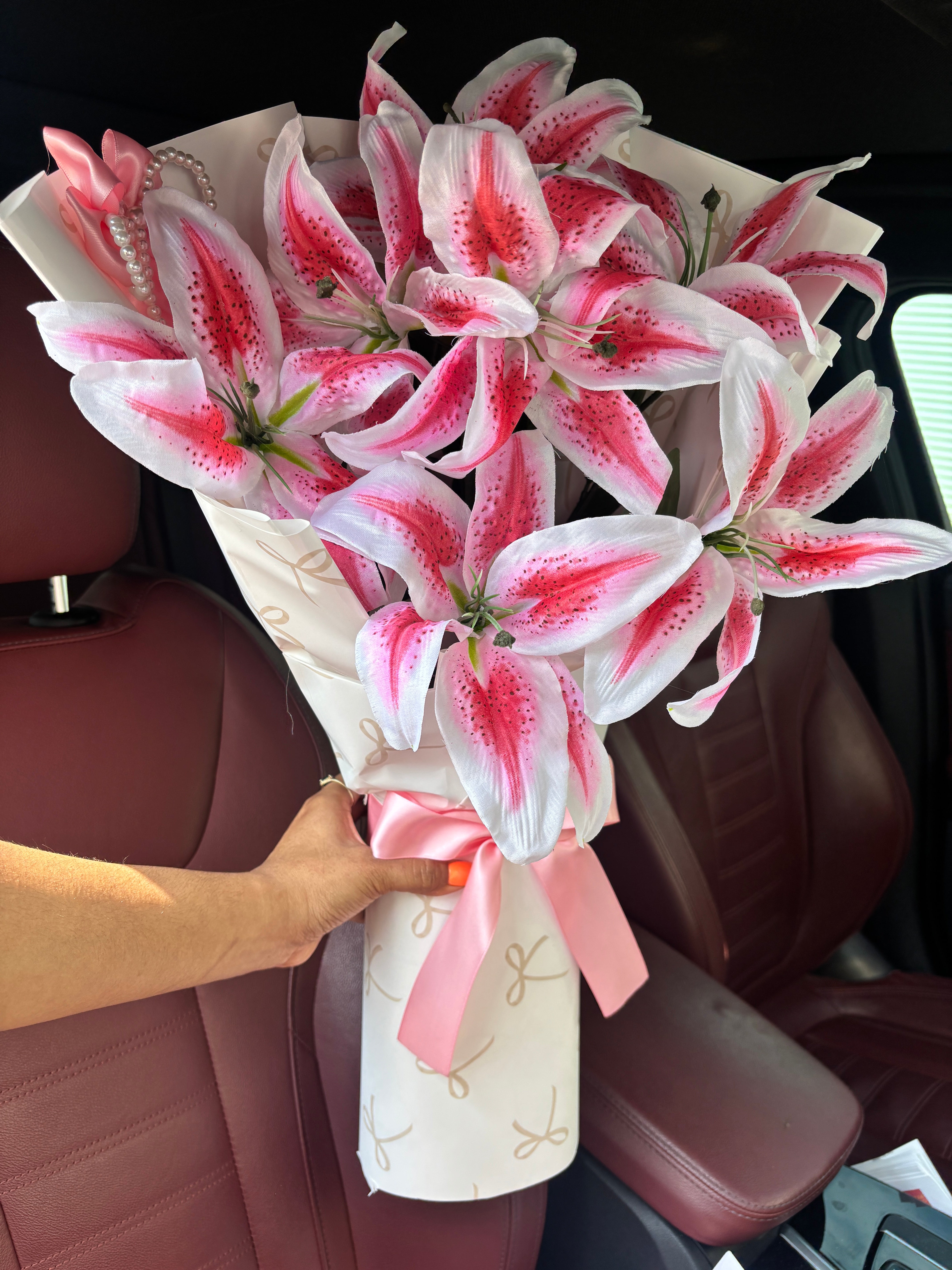 Artificial Lily Bouquet (Stargazer)