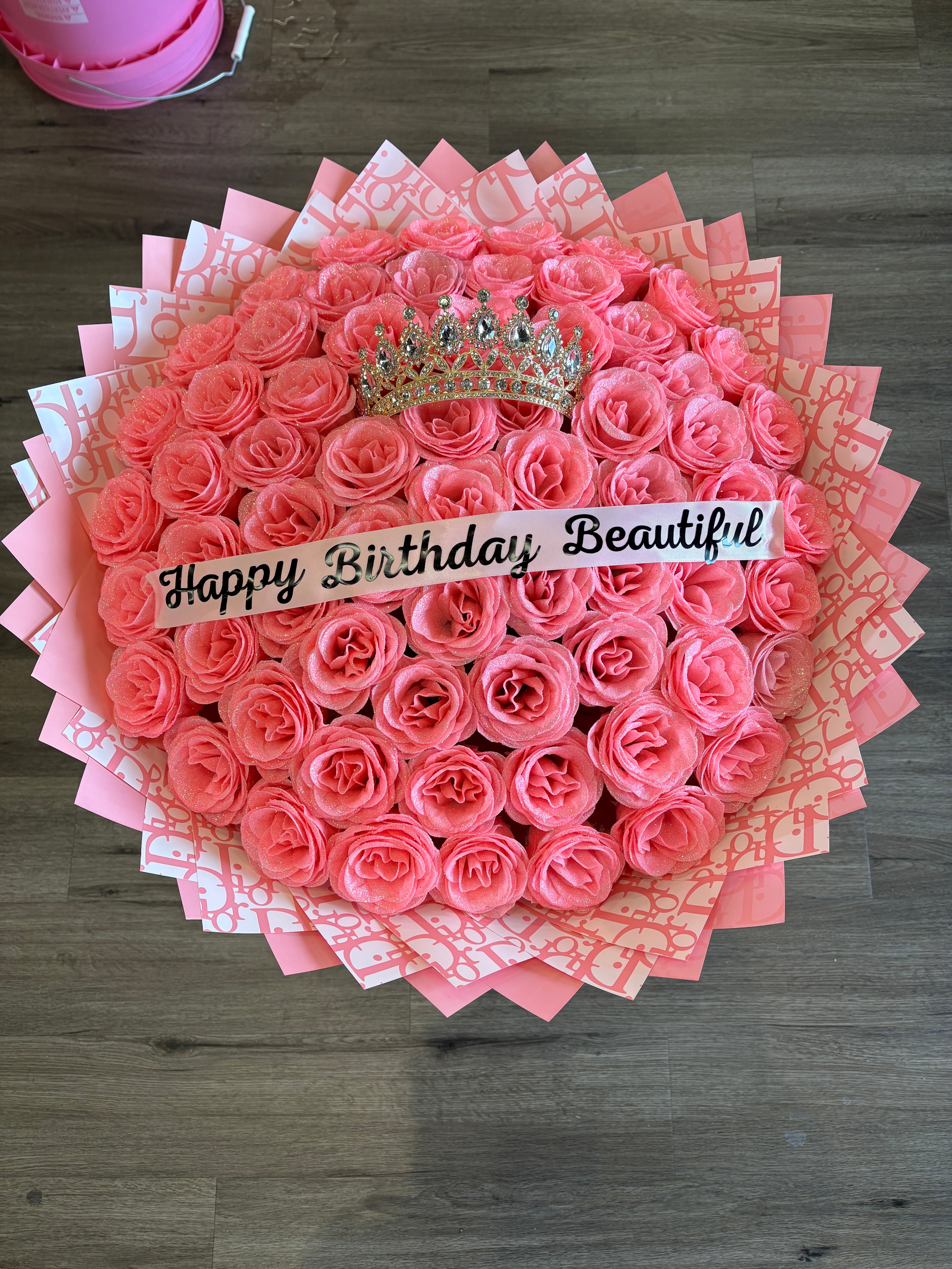 50 eternal pink roses🩷🎀🌸