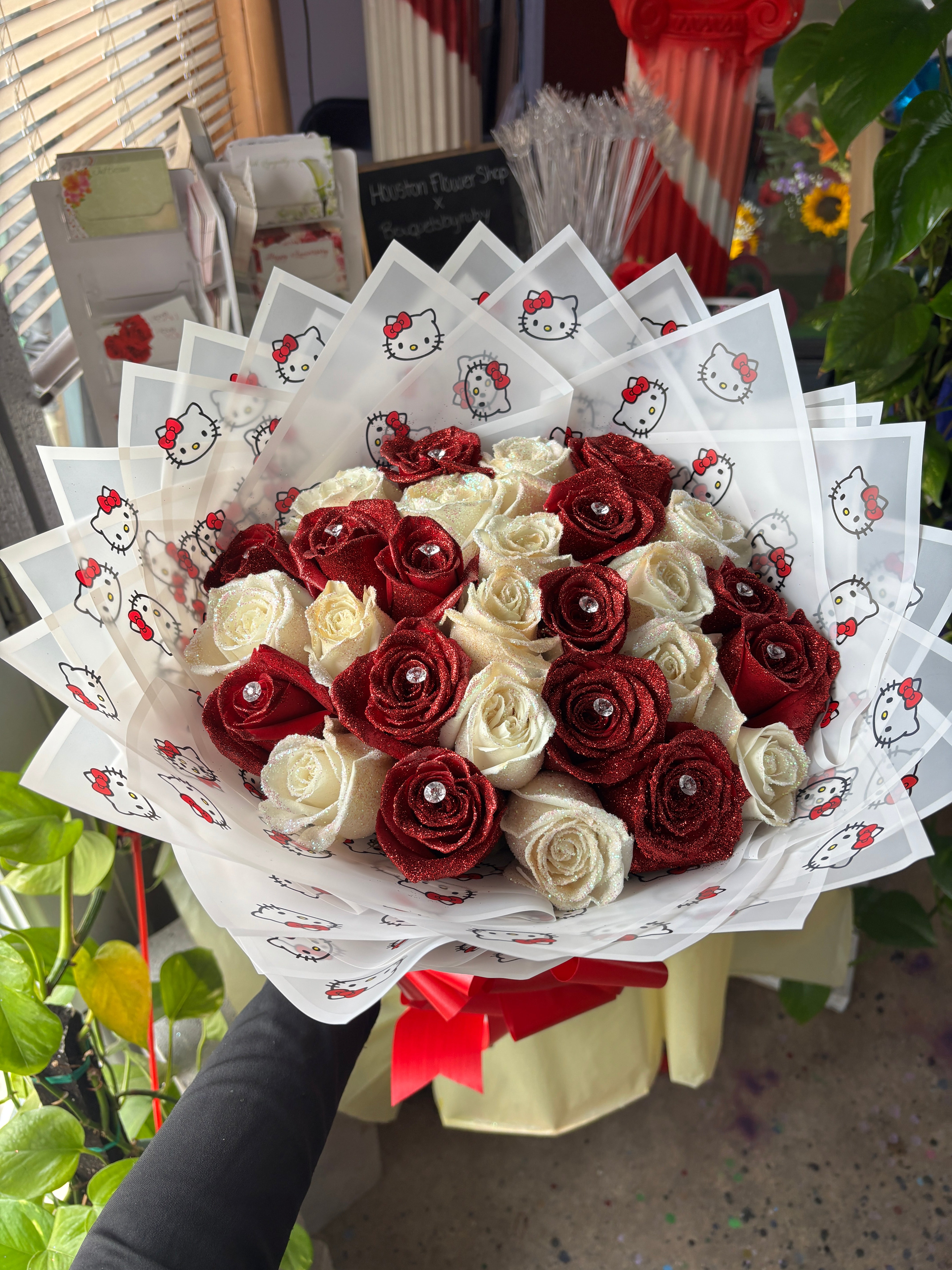 25ct glitter roses for my queen ️ | Bouquets By Ruby U.S Shipping Website