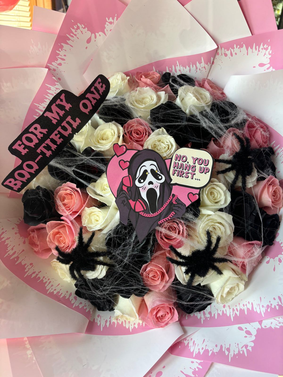 50 roses No you hang up bouquet 🔪💞