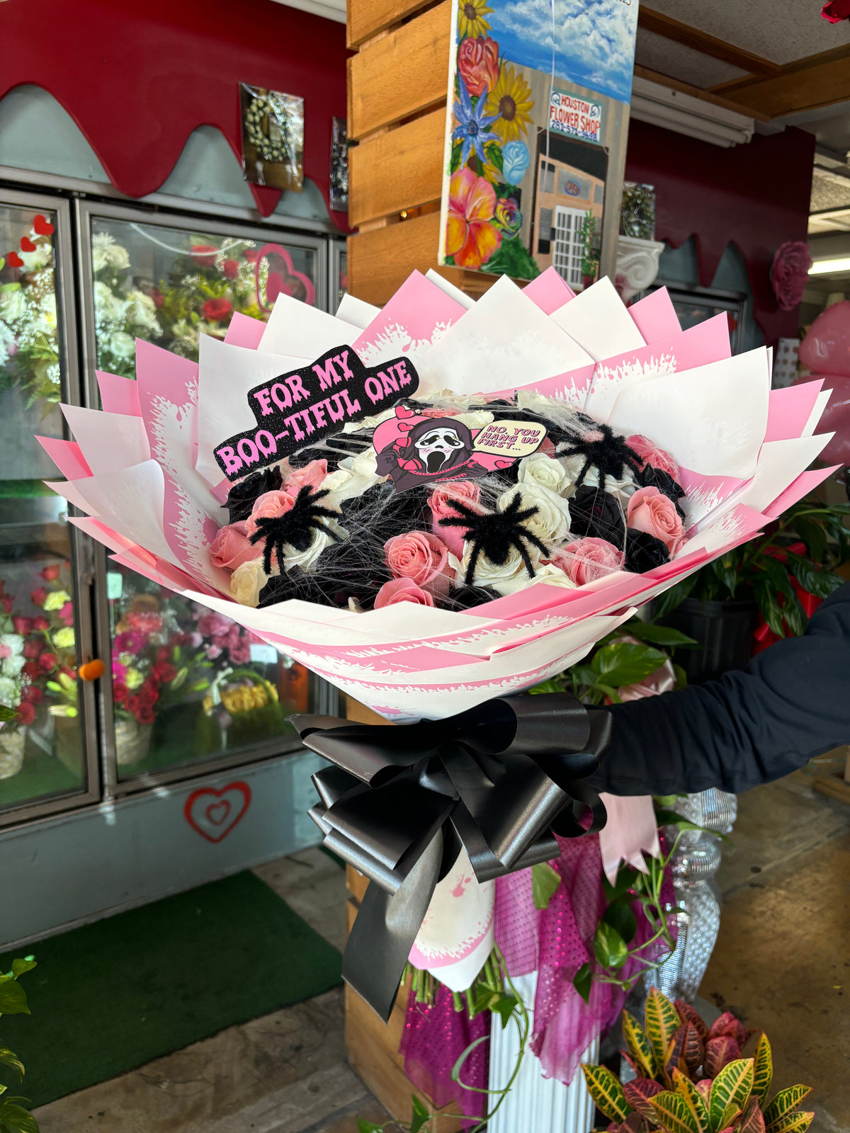 50 roses No you hang up bouquet 🔪💞