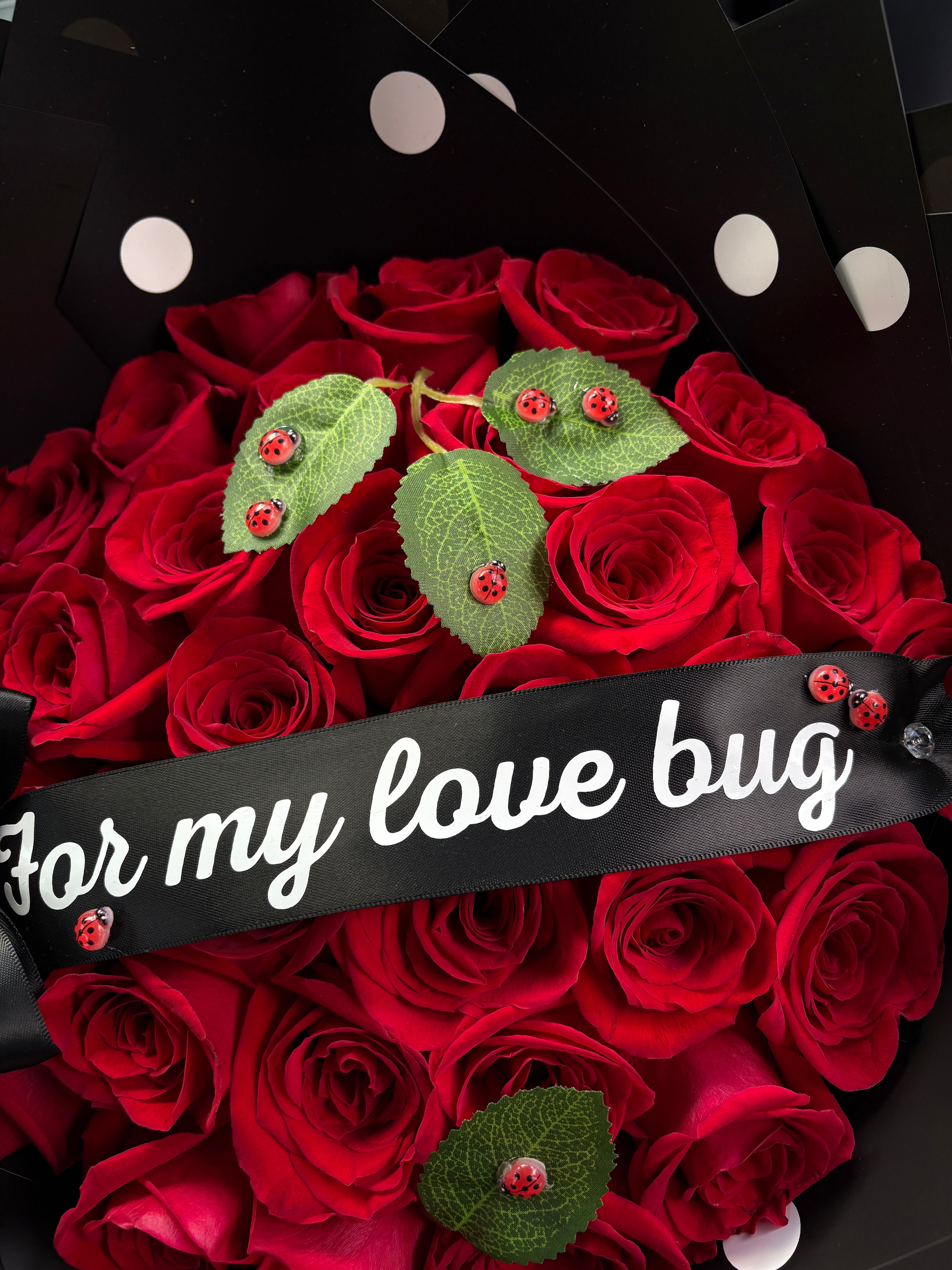 30ct For my Love Bug🐞❤️ polka dot wrapped
