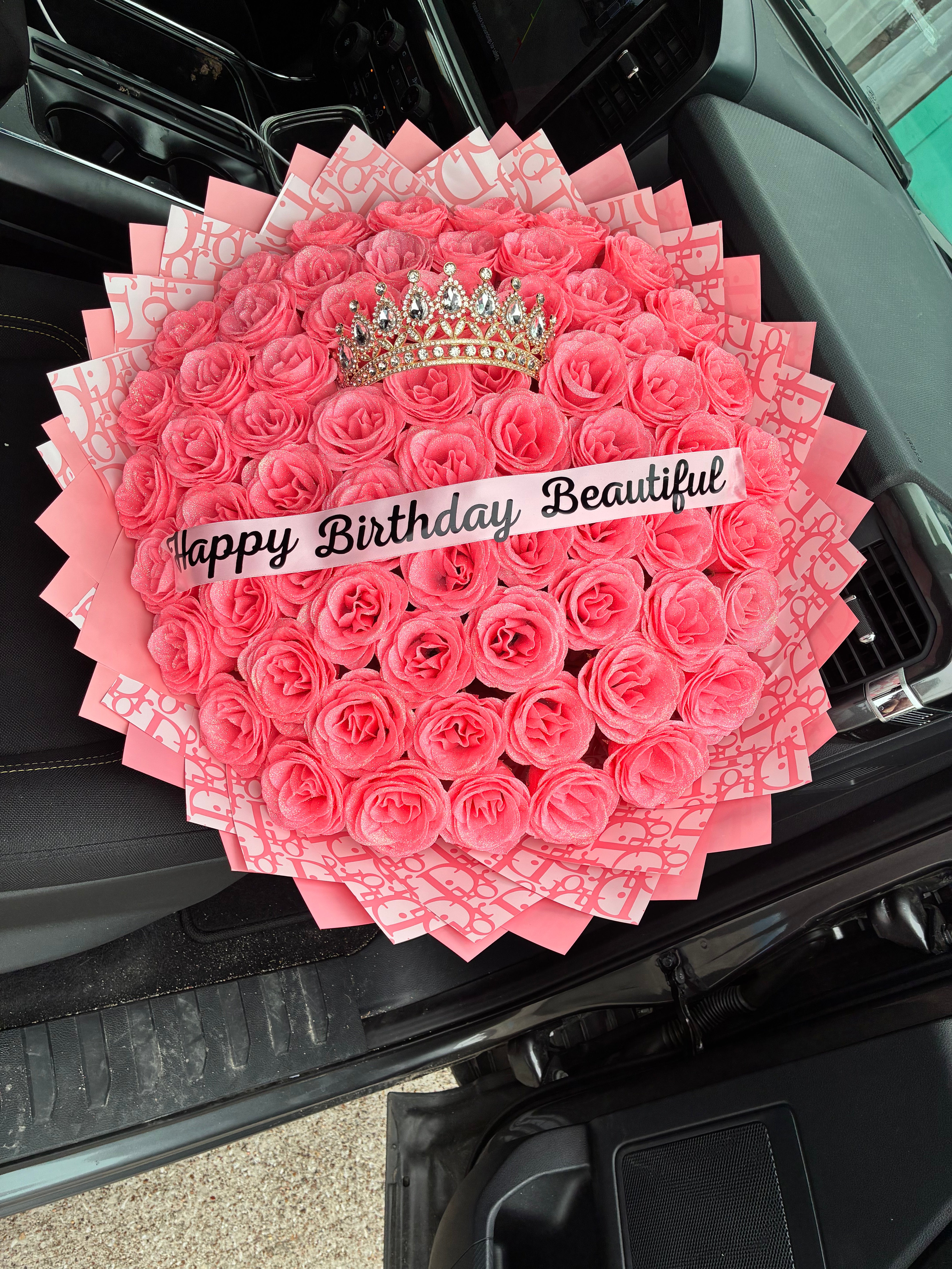 50 eternal pink roses🩷🎀🌸