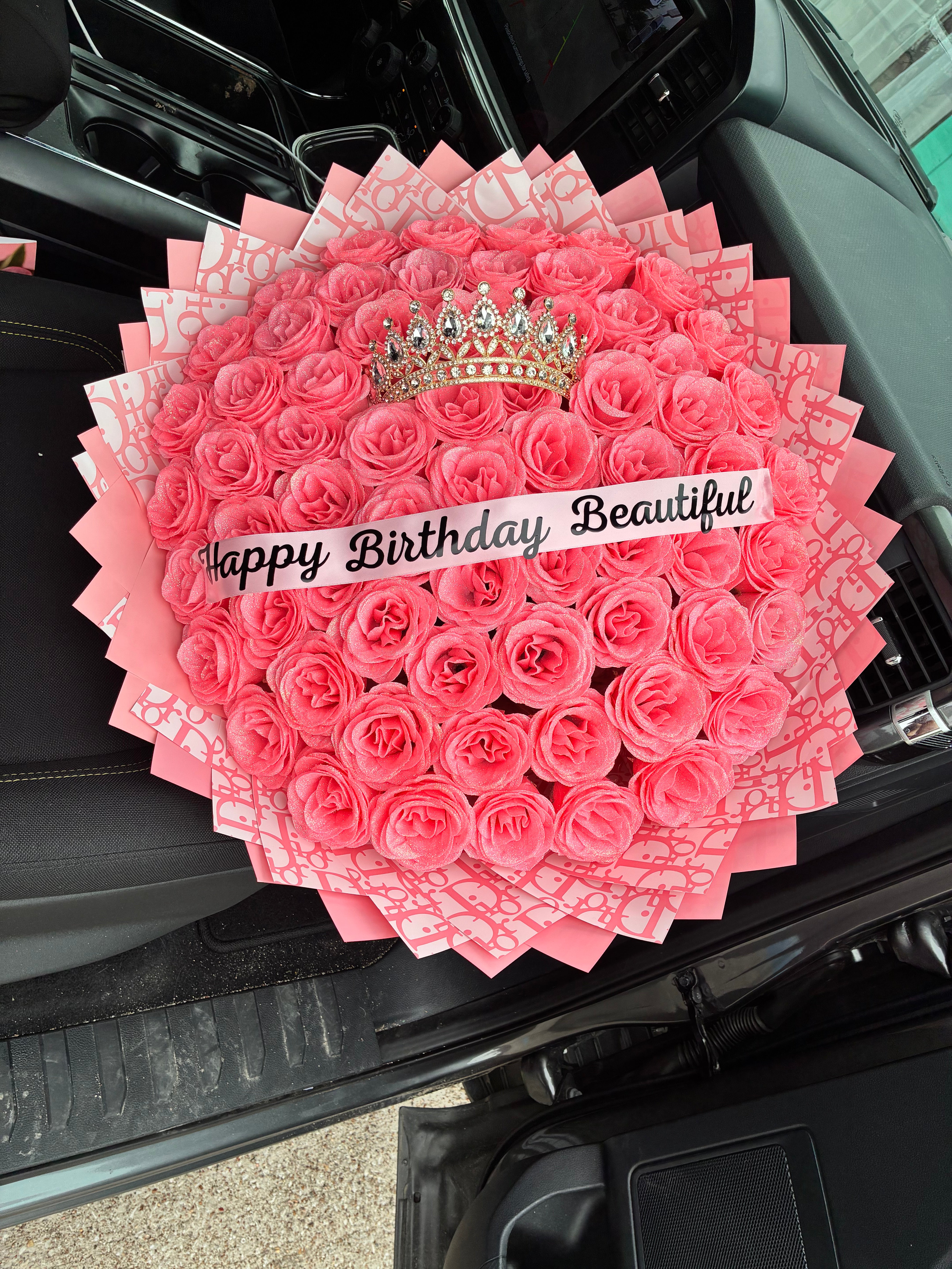 50 eternal pink roses🩷🎀🌸