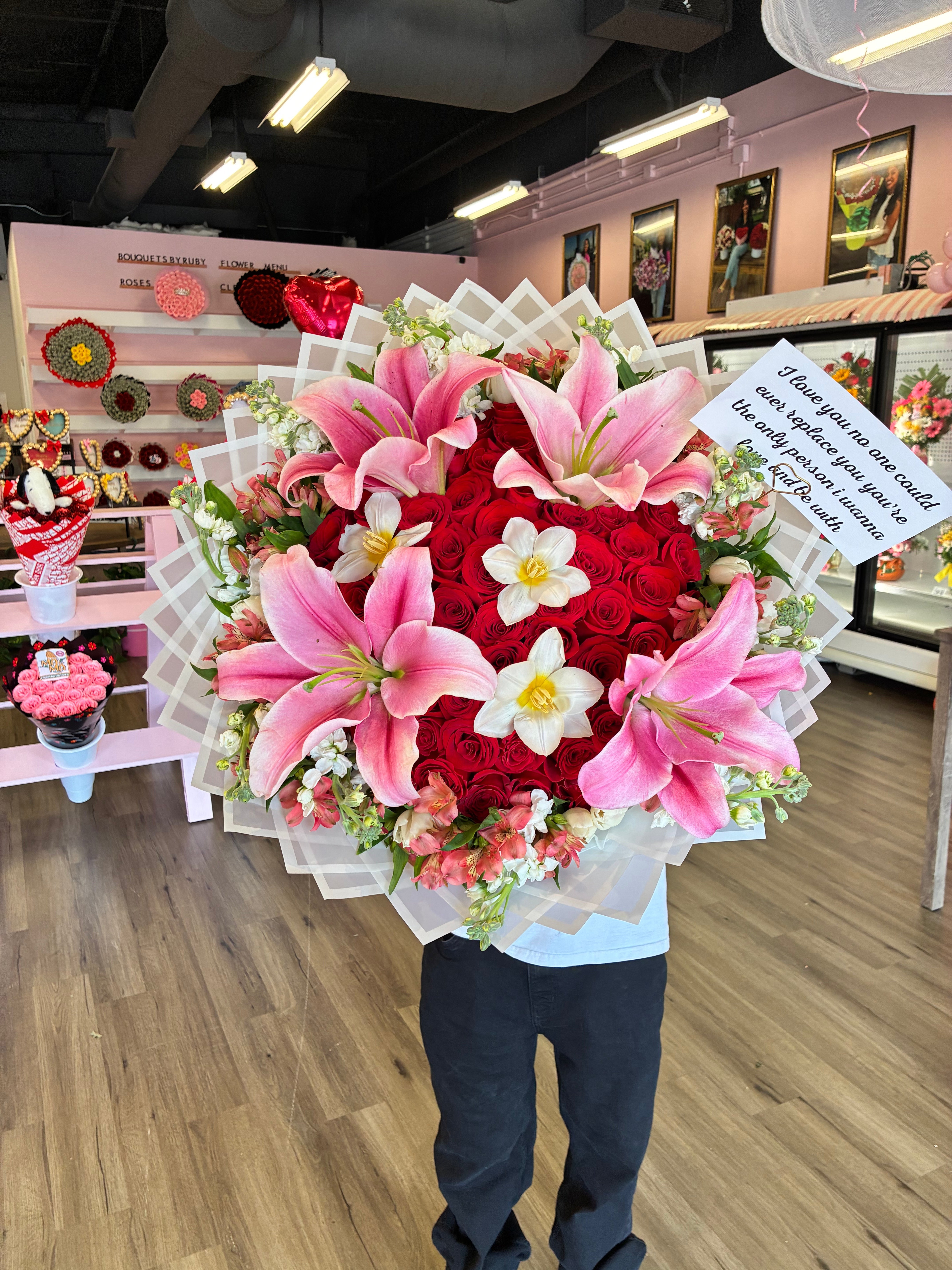 50 roses Lily + tulip garden 🎀🌸
